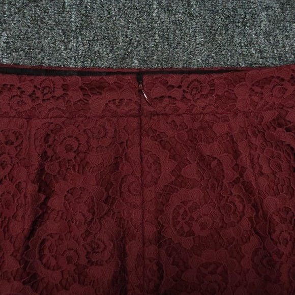 Madewell‎ Skirt Womens 6 Red Lace Lined Asymmetrical Mini - Picture 5 of 10